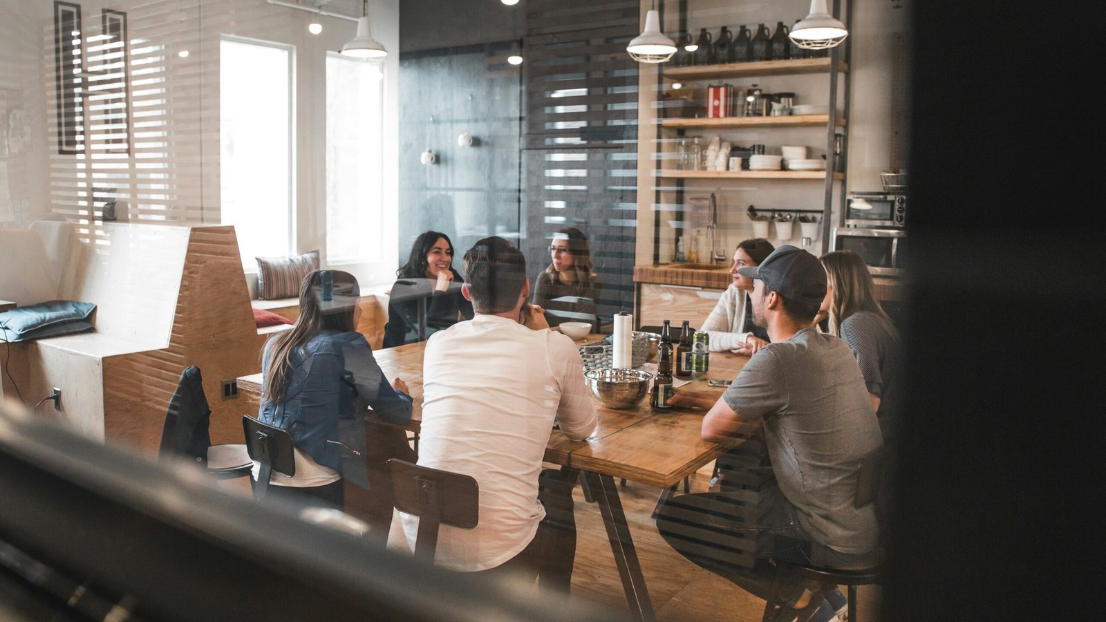 Business meeting conveying operating in b2b and saas